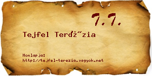 Tejfel Terézia névjegykártya