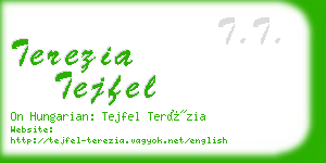 terezia tejfel business card